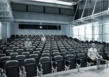 Rows of auditorium seating at UBS Grünenhof
